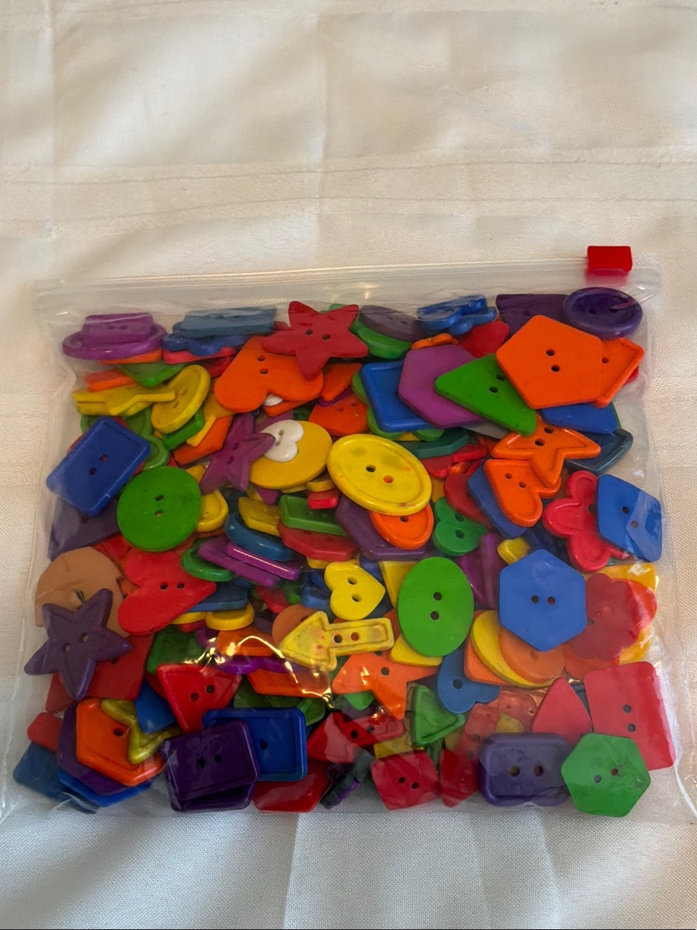 Assorted Colorful Shape Buttons for Kids - Multicolor Sewing & Craft Set